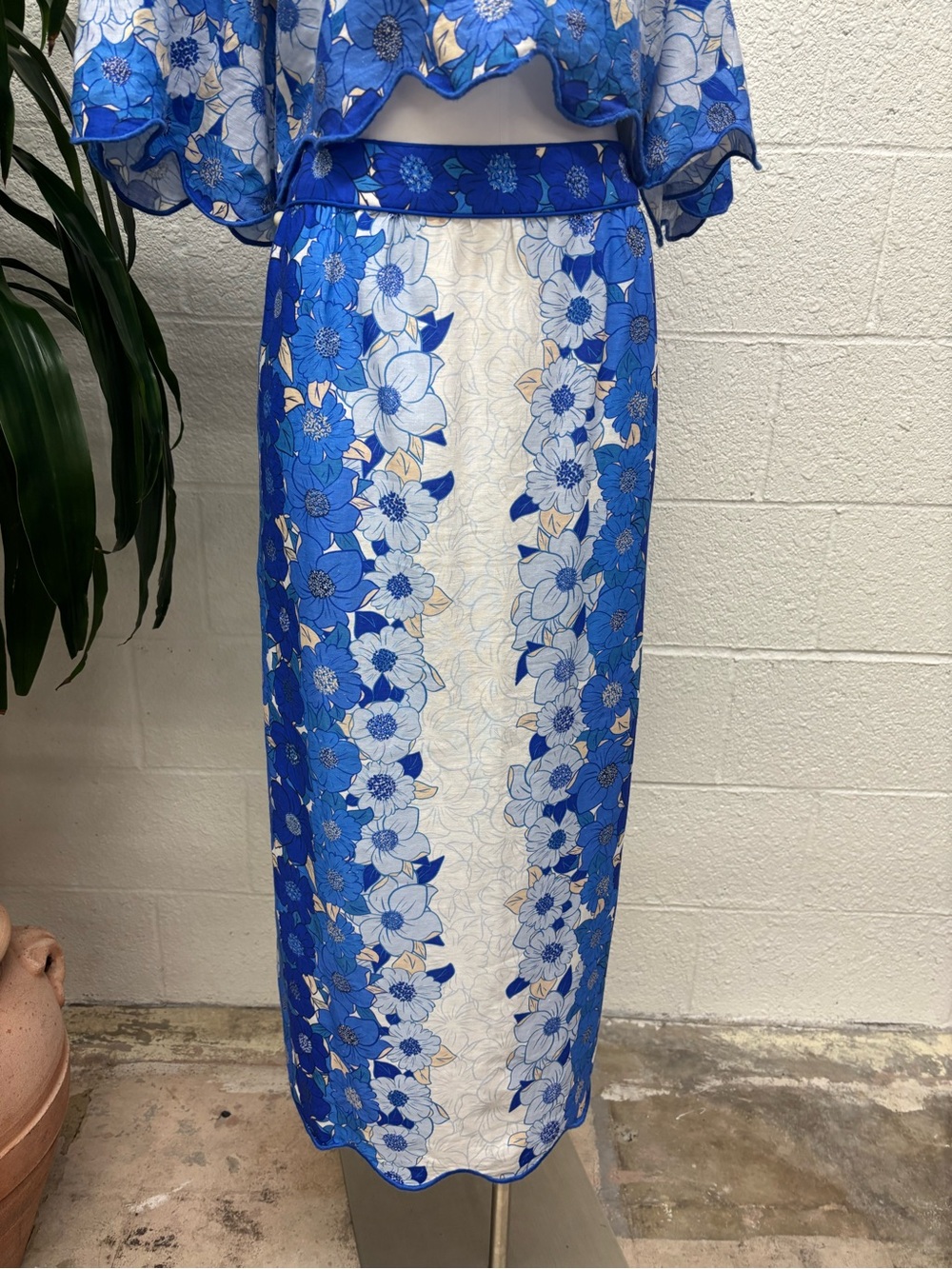 NWT Farm Rio Flower Stripes Midi Skirt Set - Picture 6 of 12